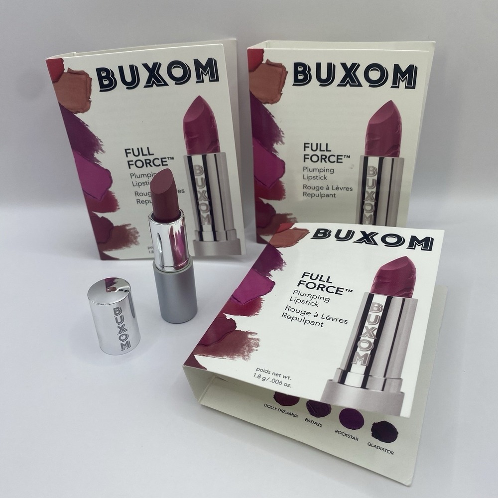 3x Buxom Full Force Plumping Lipstick 1.8g Travel Mini Dolly Dreamer New